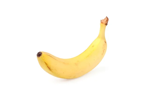 üzerinde beyaz izole sarı muz