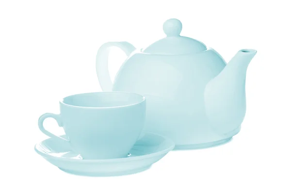 çay bardağı ile izole çaydanlık