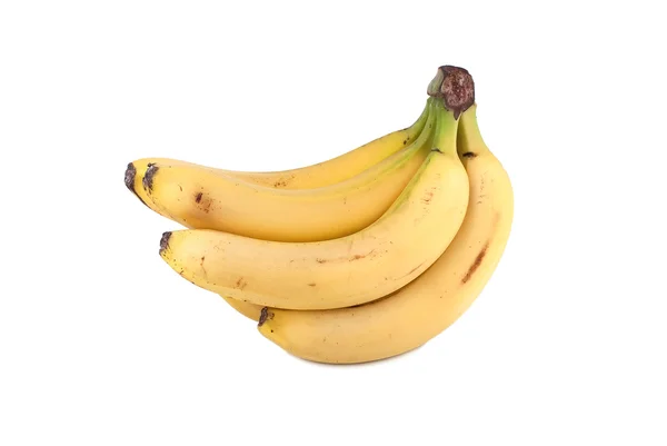 üzerinde beyaz izole sarı muz