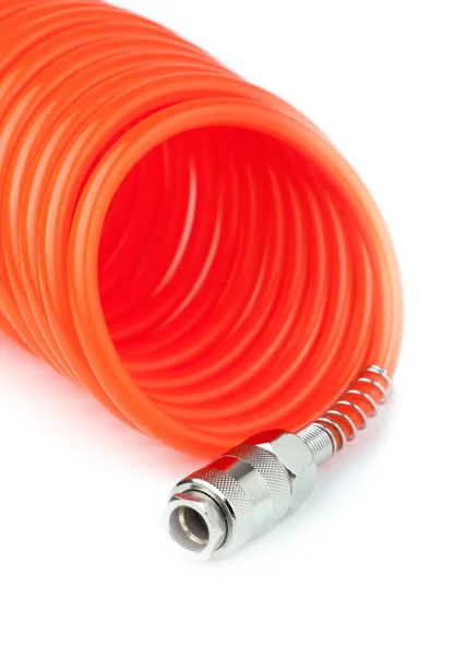 Orange air hose isolated — Stock Photo, Image