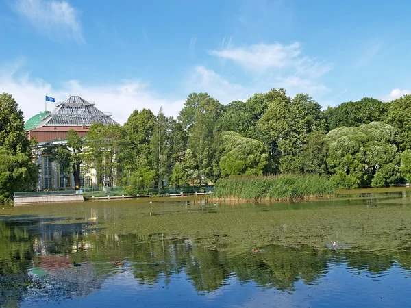 Stagno di San Pietroburgo nel giardino Taurico — Foto Stock