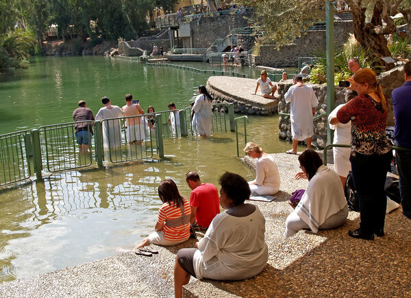 Israel Place for ablution in holy waters of the Jordan River - Yordanit
