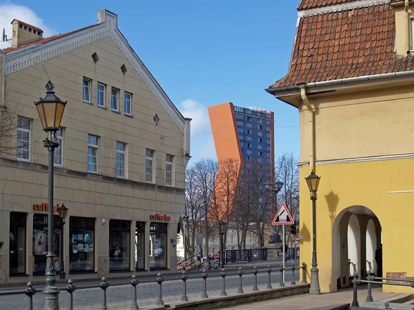 Lituânia. Rua Tilta em Klaipeda — Fotografia de Stock