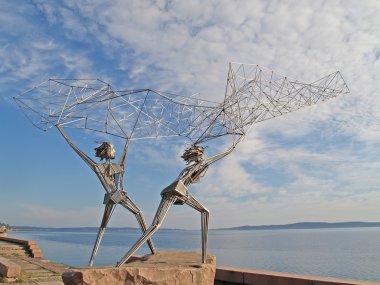 Petrozavodsk. heykel kompozisyon 