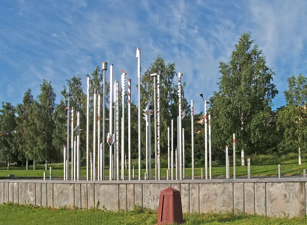 Petrozavodsk. sochařská kompozice "tyubingensky panel" na — Stock fotografie