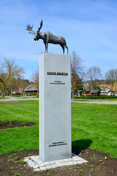 Скульптура лося в Ниде, Литва — стоковое фото