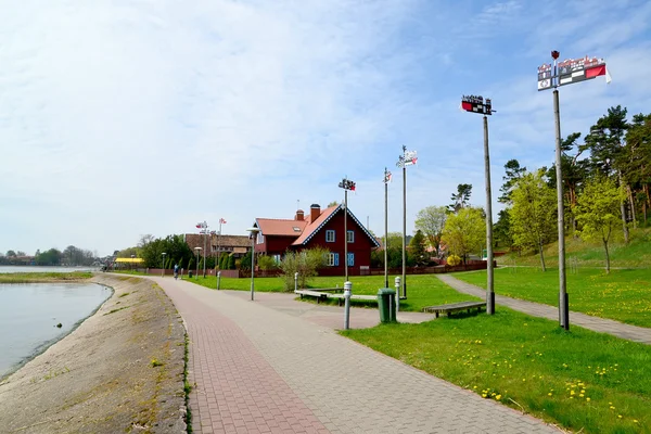 Curonian Bay Embankment in Nida, Lithuania — Stock Photo, Image