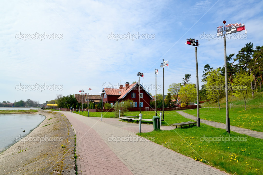 Curonian Bay Embankment in Nida, Lithuania