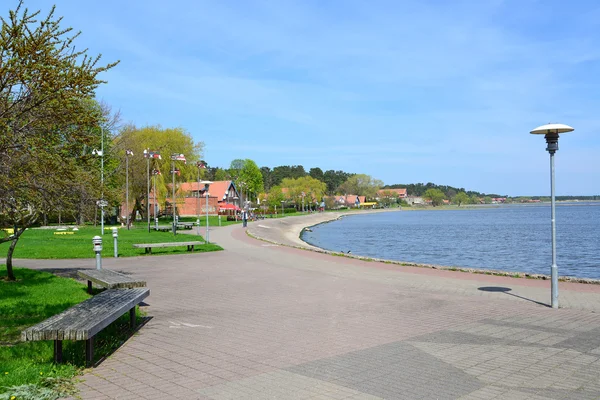 Curonian Bay Embankment i Nida, Litauen – stockfoto