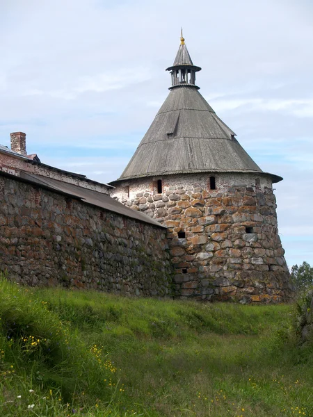 Arkhangelsk torre del monastero Solovki, Russia — Foto Stock