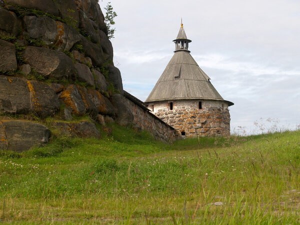 Arkhangelsk tower of the Solovki monastery, Russia