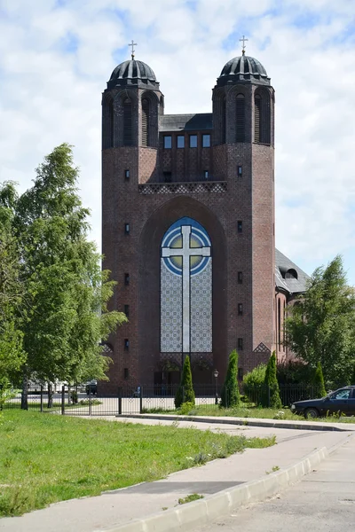 Kaliningrad, Federacja Rosyjska. Katedra krestovozdvizhensky (były c — Zdjęcie stockowe