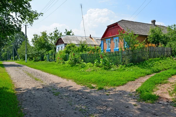 Houses on the rural street — Stock Photo, Image