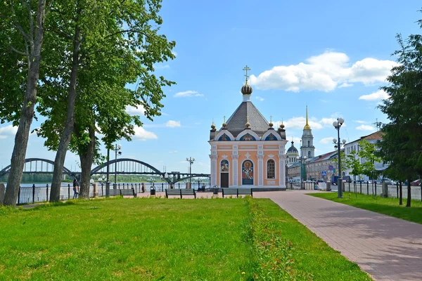 Rybinsk. Kutsal nikolay chudotvortsa chapel — Stok fotoğraf