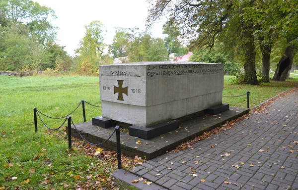 The monument to "WALDAU 1914-1918" which have perished in days o — Stock Photo, Image