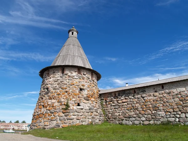Spaso-preobrazhenskoye solovki monaster, kule iplik — Stok fotoğraf