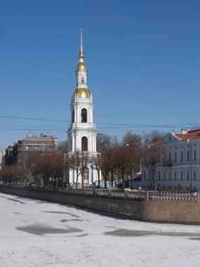St. petersburg. Nikolsky's belltower deniz Katedrali