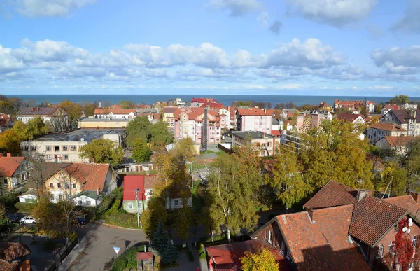 Caduta. Panorama di Zelenogradsk — Foto Stock