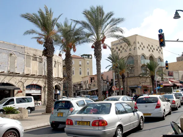 Traffic jam in Yaffo, Israel — Stock Photo, Image