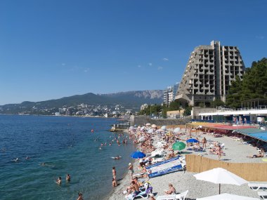 View of the beach and the black sea coast
