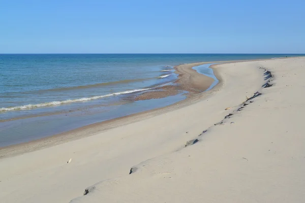 Desert sandy Baltic sea beach — Stock Photo, Image