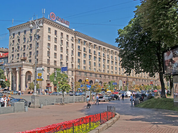 Kiev. Administrative  building on Kreshchatik Street