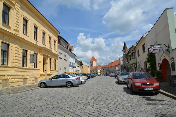 Czechy. ulica w mieście melnik — Zdjęcie stockowe