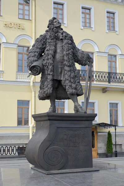 St. petersburg. anıt mimar domenico trezzini — Stok fotoğraf