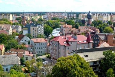 Bir yaz günü Zelenogradsk Panoraması. Kalininingrad bölgesi