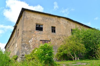 Labiau Düzen Kalesi 'nin güneydoğu köşesi, 13. yüzyıl. Polessk, Kaliningrad bölgesi