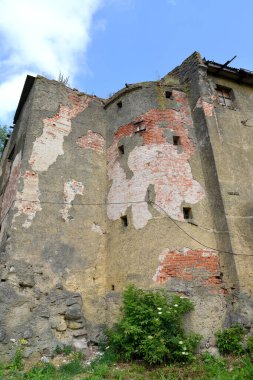 Kulenin bir parçası, Labiau Düzen Şatosu 'nun köşesinde, 13. yüzyılda. Polessk, Kaliningrad bölgesi