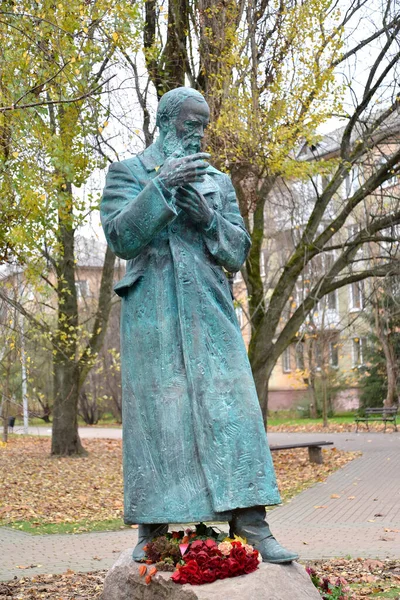 Kaliningrad Russia Novembre 2021 Monumento Allo Scrittore Dostoevskij Nel Parco — Foto Stock
