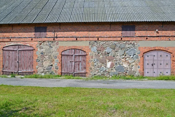 Uma Abóbada Pedra Construção Alemã Vila Izobilnoe Região Kaliningrado — Fotografia de Stock