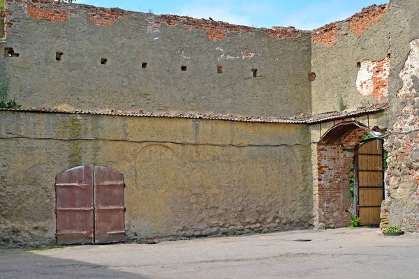 Muro Castelo Ordem Labiau Com Portão Século Xiii Polessk Região — Fotografia de Stock