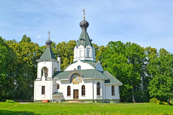 Kyrkan Ikonen Guds Moder Härskare Sommardag Byn Izobilnoye Regionen Kaliningrad — Stockfoto
