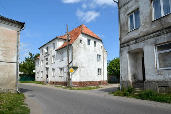 Vorkriegswohnhaus Der Sawodskaja Straße Polessk Gebiet Kaliningrad — Stockfoto