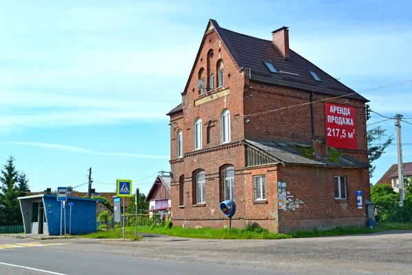 Das Gebäude Der Ehemaligen Post Goldbach 1906 Das Dorf Slawinsk — Stockfoto