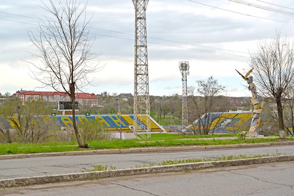 Elista Rusia Abril 2017 Vista Los Stands Del Estadio Fútbol — Foto de Stock