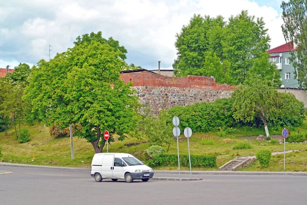 Pravdinsk Rusia Junio 2015 Vista Los Restos Muralla Fortaleza Friedland — Foto de Stock