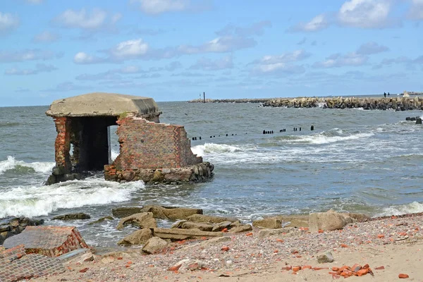 海軍砦の士官候補生の廃墟 カリニングラード州Baltiysk地域 — ストック写真