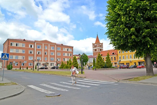 Pravdinsk Rusia Junio 2015 Vista Plaza Del Aniversario Victoria Región — Foto de Stock