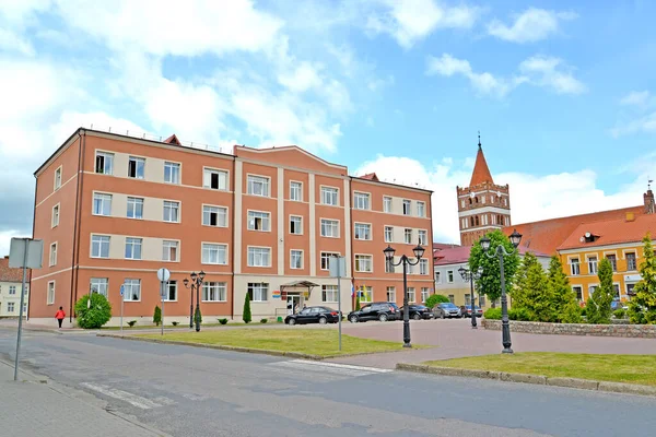 Pravdinsk Russia June 2015 Building City Administration Square 50Th Anniversary — Fotografia de Stock