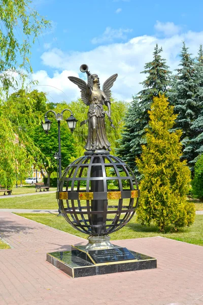 Pravdinsk Russia June 2015 Memorial Sign Angel Peace City Square — Fotografia de Stock