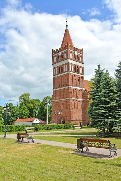 Friedland Church Bell Tower Pravdinsk Região Kaliningrado — Fotografia de Stock