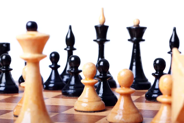 Chess board focused closeup — Stock Photo, Image