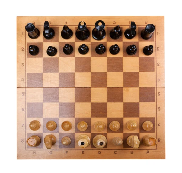 Schachbrett isoliert Stockbild