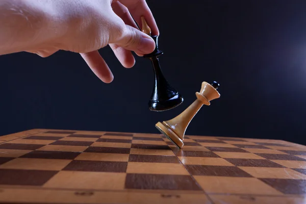 Victory in the chess duel — Stock Photo, Image