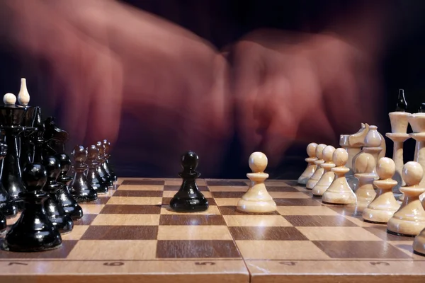 Chess battle creative — Stock Photo, Image