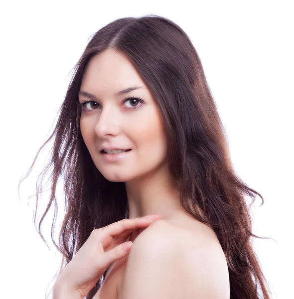 Gesicht der schönen Frau mit Make-up — Stockfoto