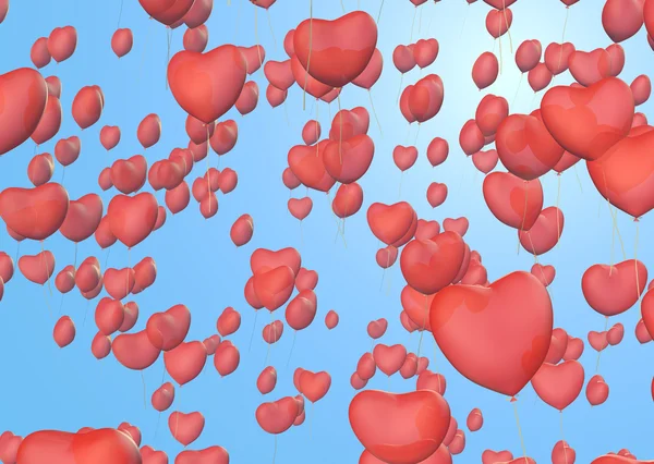 Heart balloons — Stock Photo, Image